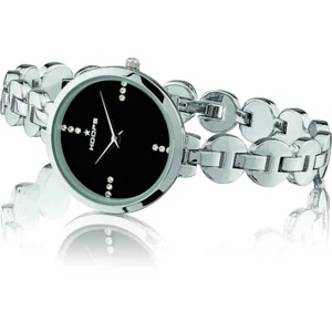 HOOPS CHAIN 2646L-S01 Silver Black Watch - Picture 1 of 1