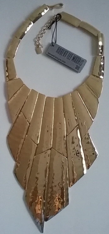 Robert Lee Morris Soho NUEVO Etiquetado Brillante Oro Vinculado Declaración Oferta Collar Foto 1 de 1