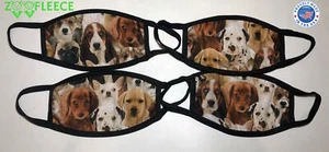 Dog Puppy Basset Hound Chihuahua Dalmatian Dachshund Dogs Washable Face Masks - Picture 1 of 22