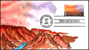 Scott C135 60 Cents Grand Canyon Melissa Fox Hand Painted FDC 4 Of 7