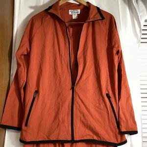 anthony richards ladies orange jogging suit pants and jacket new - Picture 1 of 14
