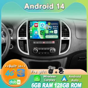 CarPlay DAB+ Android14 For Mercedes Benz Vito W447 Car Stereo GPS Head Unit HDMI - Bild 1 von 18
