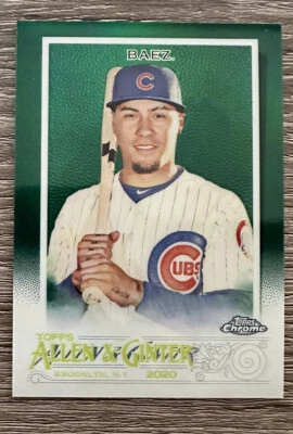 Javier Baez 2020 Topps Allen & Ginter Green Refractor / 99 - Image 1 of 2