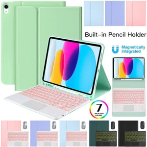 Touchpad Backlit Keyboard Case Cover Mouse For iPad 5/6/7/8/9/10th Gen Air 3 4 5 - Picture 1 of 54