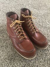 Red Wing Moc Toe 875 Mens Leather Work Boots Size USA 10 EE Wide