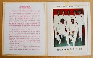 THE TEMPTATIONS~Mega Rara Reunión 1982 Kit de Prensa Promocional con 8 x 10 Foto~Grupo de Almas - Imagen 1 de 4