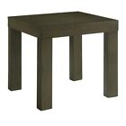 Bowery Hill Square Transitional Wood End Table With Thick Legs In Brown