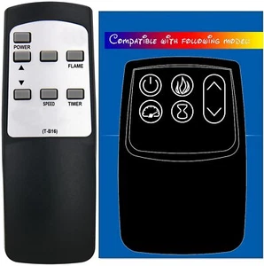 Replacement for Twin Star ChimneyFree Electric Fireplace Heater Remote Contro - Picture 1 of 4