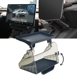 Open Close Hidable Car Storage Tray Organizer Tissue Holder for Tesla Model Y 3 - Bild 1 von 7