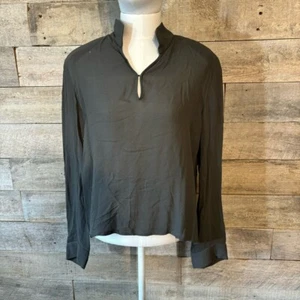 Emporio Armani women’s long sleeved collared pullover blouse in size 38 - Picture 1 of 9