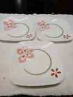 Pretty Pink Corelle By Corning Square Salad plates 
