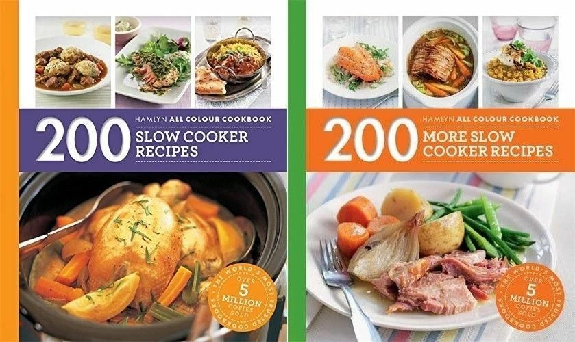 200 Slow Cooker & 200 More Slow Cooker Recipes (2 x Hamlyn 200 Recipe Books) - Image 1 of 1