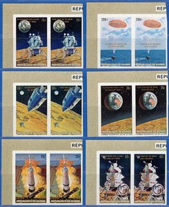 Guinea, Apollo XI Moon landing Imperf. Set. 1969. MNH. - Picture 1 of 2