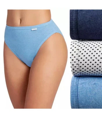 Paquete de 3 Jockey Elance corte francés cómodo 100 % algodón 1485 azul denim 11/4XL NUEVO EN PAQUETE Foto 1 de 4