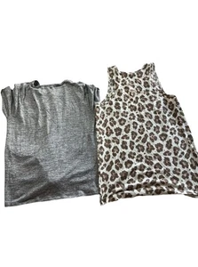 J Crew Size Small 2 Pc Shirt /tank Animal Print Tops - Picture 1 of 10