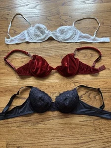 Mixed Lot of 3 36B Underwire Bras Maidenform LiquidCurves WATER Victorias Secret - Picture 1 of 15