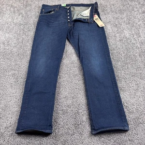 NEW Levis 501 Original Fit Jeans Mens 38x32 Stretch Medium Wash Button Fly - Picture 1 of 8