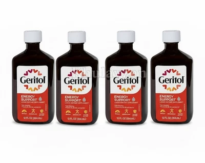 Paquete de 4 vitaminas B líquidas de geritol y suplementos de hierro de 12 oz (354 ml) cada uno Foto 1 de 4