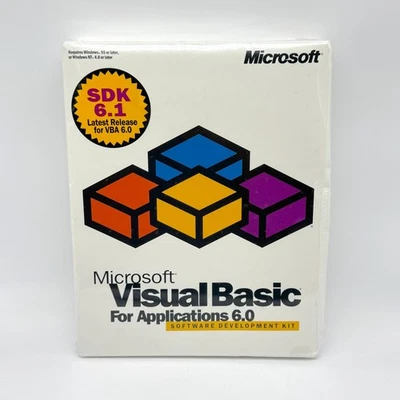 Microsoft Visual Basic for Applications 6.0 New Sealed Software Dev Kit SDK 6.1 - Image 1 of 4