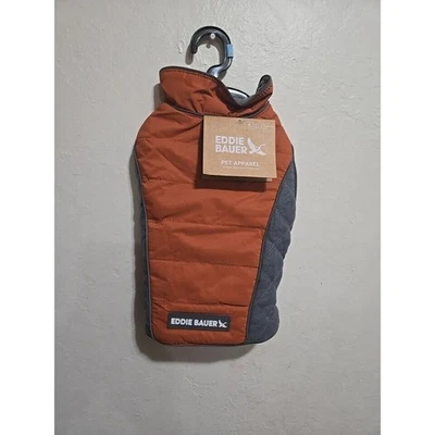 Eddie Bauer Dog Vest/Coat/Jacket Brown Grey Fleece Lined Size Small 12-20 Lbs Ne - Image 1 of 4