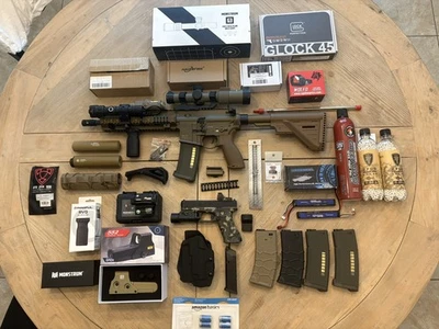 Huuuge! Airsoft VFC HK 416A5/ GHK Glock 45 Gen 5 Everything Upgraded.  Lot - Image 1 of 4