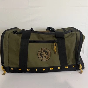 Large Mickey Mouse Green Duffle Bag Suede Handles Large Canvas Pre Owned - Picture 1 of 12