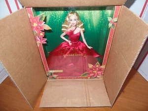 Barbie Signature 2022 Holiday Barbie Doll Blonde Wavy Hair Brand NRFB NEW - Picture 1 of 1