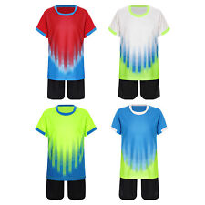 Kids Sports Suit Girls Football Uniform Cycling T-Shirt Jogging Outfit Running