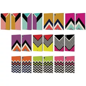 HEAD CASE DESIGNS COLOUR BLOCK CHEVRON LEATHER BOOK WALLET CASE FOR APPLE iPAD - Picture 1 of 16