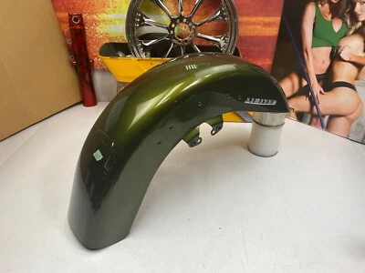 🔥OEM Harley 14-23 Touring Limited Front Fender Mineral Green Metallic🔥 - Image 1 of 4