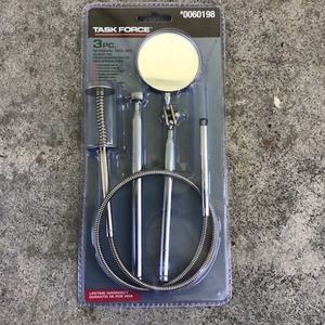 3 Pack Pick Up Tool Set Extendable Magnetic Flexible Grabber Claw Mirror - Picture 1 of 2