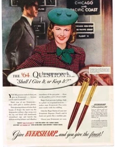 1944 Eversharp Pen Mechanical Pencil Presentation Set Vintage Print Ad - Picture 1 of 1