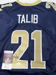 Aqib Talib Los Angeles Rams Autographed Hand Signed Blue Jersey with JSA COA - Picture 1 of 6