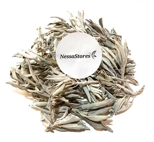 NessaStores California Mancha de Salvia Blanca Suelta Racimo Incienso a Granel (1/2 lb) #JC-1 - Imagen 1 de 6