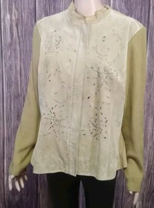Women coldwater creek Leather Size 1X Jacket Casual workwear - Picture 1 of 4