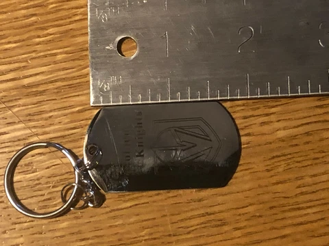 Vegas Golden Knights Silver Keychain with Chain Hockey Cover