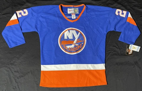 Mike Bossy New York Islanders Blue & White 1984-95 Throwback CCM NHL Jersey new Cover