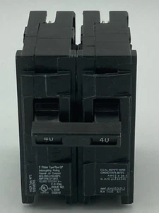 Q240 - Siemens - 40 Ampere Leitungsschutzschalter steckbar - 40 Ampere - 2-polig - 240 Volt - Bild 1 von 7