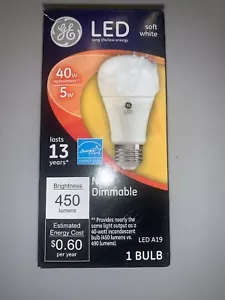 Part 61956,G E Lighting,GE LED5A19/BX, 5W, Soft White, LED Light Bulb, Non Dimma - Picture 1 of 4