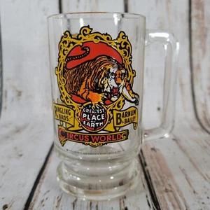 Ringling Bros and Barnum & Bailey Circus World Glass Mug CLEAN GRAPHIC Vintage - Picture 1 of 10