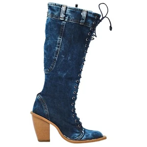 Cowboystiefel Schuhe, Plateaustiefel, Handarbeit Damenschuhe / Geburtstagsgeschenk - Bild 1 von 10