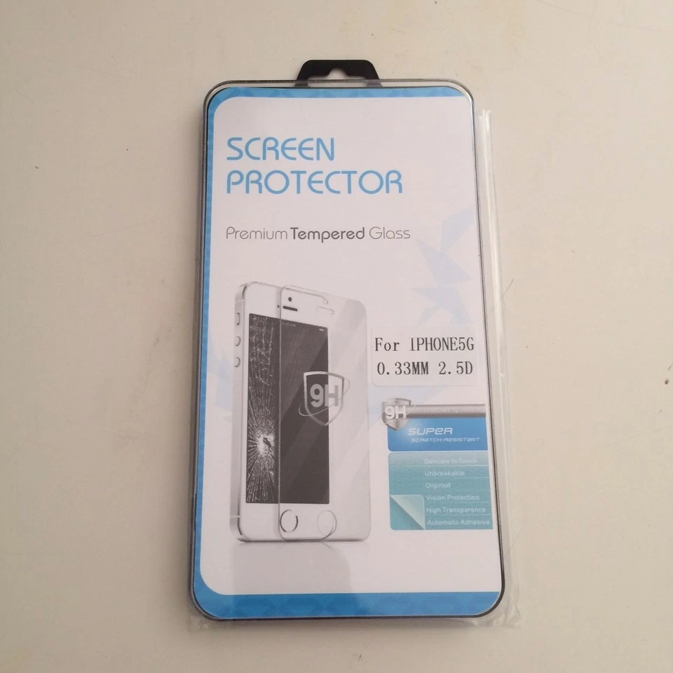 For iPhone 5/5S 9H Tempered Glass, anti-scratch + 0.33mm 10-Pack - Image 1 of 3