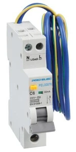 PRO ELEC - 40A Single Pole RCBO, C Curve, 30mA - Picture 1 of 1