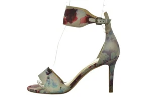 Ivanka Trump Gelan Womens Shoes Size 6.5 White Printed Ankle Strap Heels Pumps - Picture 1 of 6