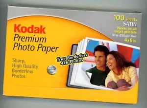 Papel Fotográfico Satinado Hojas Premium Kodak 100 4x6 Nuevas Impresoras Selladas Sin Bordes - Imagen 1 de 2