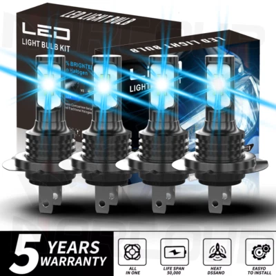 8000K Blue For Volkswagen Jetta 2008-2010 Combo LED Headlight Hi/Lo Beam Bulbs - Image 1 of 4