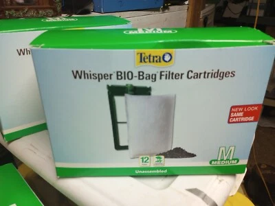 Tetra Whisper Bio-Bag fikter Cartridges Medium Fish Tank Aquarium 12 Pack - Image 1 of 2