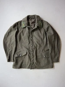 Vintage 40s Wool Swedish Tunic Jacket with Crossed Swords Insignia Size L - Picture 1 of 9