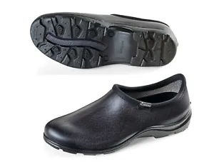 Sloggers outdoors Slip-On Mens BLK Leather-Like Finish Waterproof Garden Shoe 12 - Picture 1 of 10