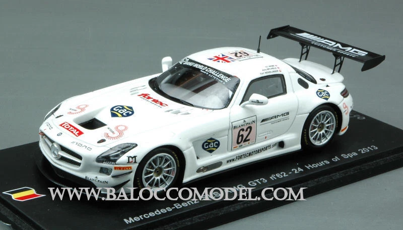Modellino auto scala 1:43 Spark MERCEDES SLS AMG GT3 racing diecast modellismo - Immagine 1 di 1